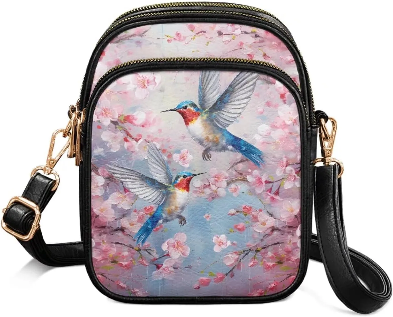 HUGS IDEA Small Women's Crossbody Bag Cell Phone Purse with Adjustable Shoulder Strap for Work Travel