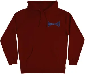 INDEPENDENT Carved Span P/O Hooded Heavyweight Sweatshirt Maroon Lg Mens