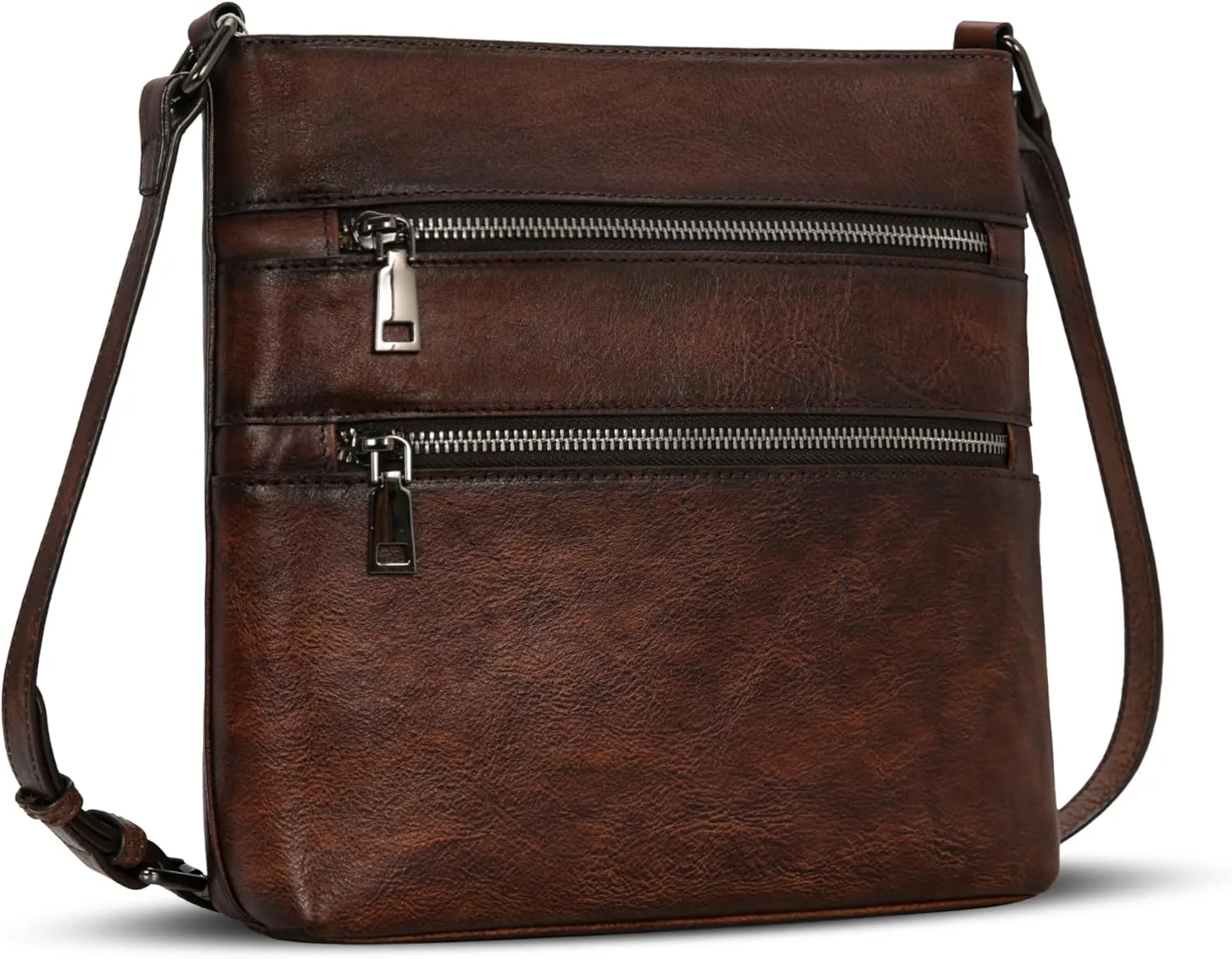 Iswee Crossbody Bags for Women Genuine Leather Handbag Cross Body Purses Bag with Multi-pockets