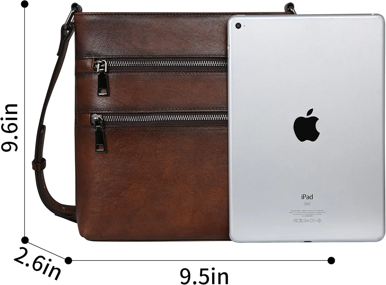 Iswee Crossbody Bags for Women Genuine Leather Handbag Cross Body Purses Bag with Multi-pockets