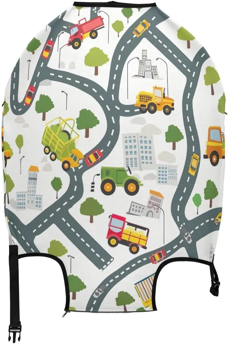 Joisal Cartoon Tractors Luggage Protector Covers Fit 18-32 Inch Luggage, Suitcase Accessories