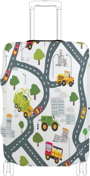 Joisal Cartoon Tractors Luggage Protector Covers Fit 18-32 Inch Luggage, Suitcase Accessories