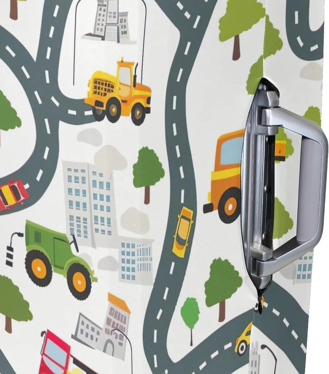 Joisal Cartoon Tractors Luggage Protector Covers Fit 18-32 Inch Luggage, Suitcase Accessories