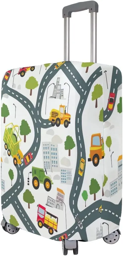 Joisal Cartoon Tractors Luggage Protector Covers Fit 18-32 Inch Luggage, Suitcase Accessories