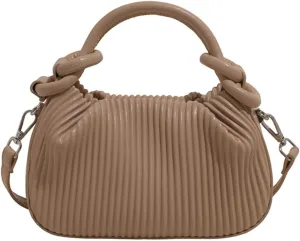 JYG Women's Mini Purse Lightweight Cute Satchel Handbag Striped PU Leather Crossbody Bag with Magnetic Closure