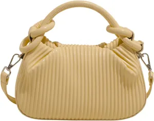 JYG Women's Mini Purse Lightweight Cute Satchel Handbag Striped PU Leather Crossbody Bag with Magnetic Closure