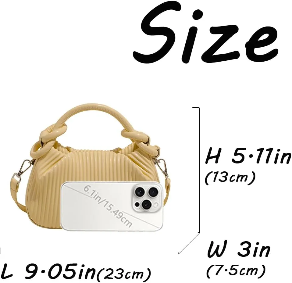 JYG Women's Mini Purse Lightweight Cute Satchel Handbag Striped PU Leather Crossbody Bag with Magnetic Closure