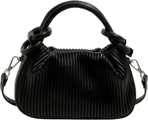 JYG Women's Mini Purse Lightweight Cute Satchel Handbag Striped PU Leather Crossbody Bag with Magnetic Closure