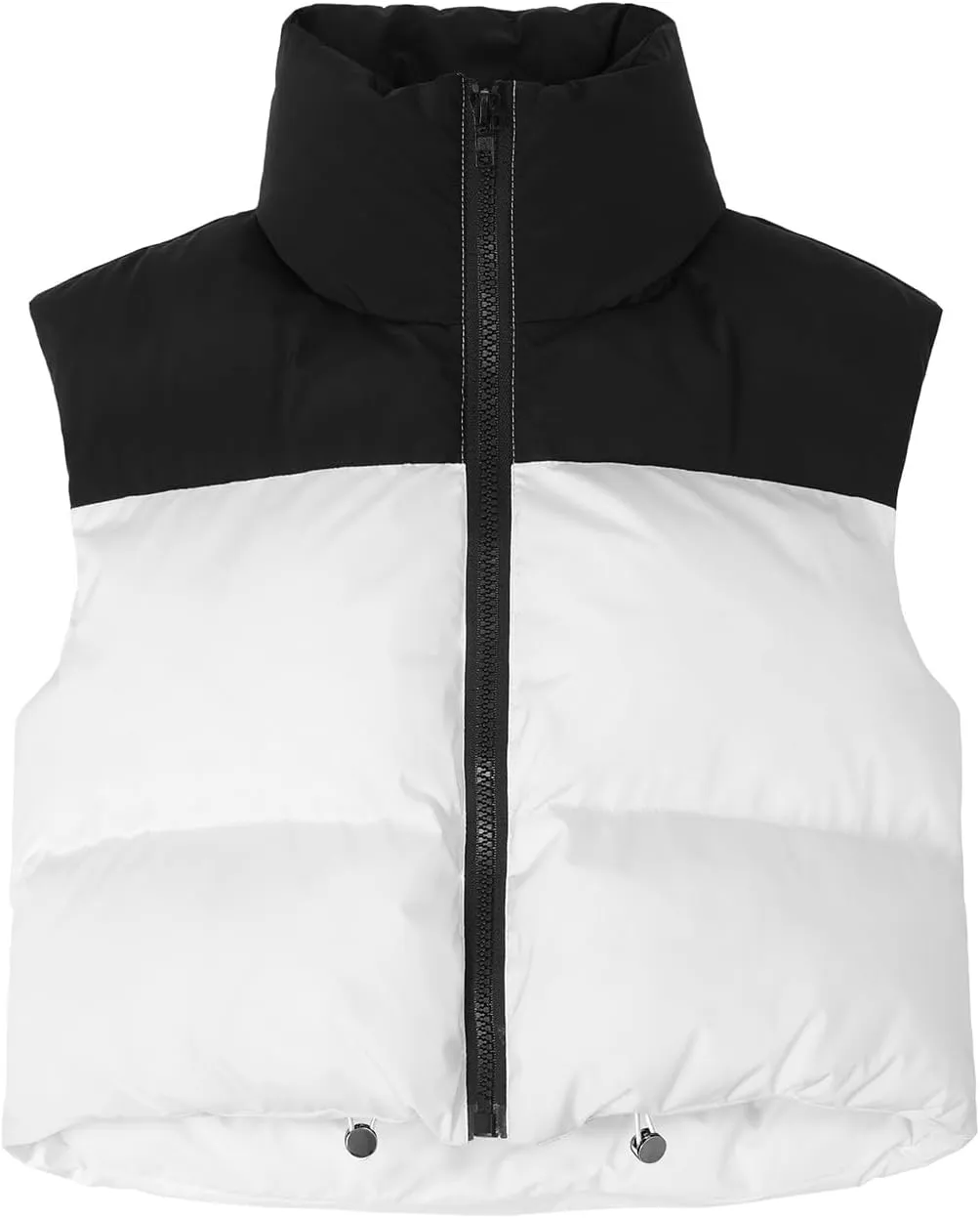 JZC Women's Crop Puffer Vest Lightweight Sleeveless Jacket 2024 Fashion Winter Outerwear Padded Gilet