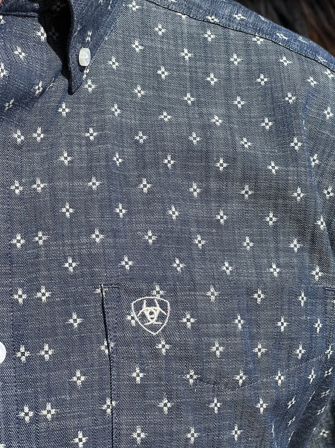 Kace Chambray Blue Classic Fit Shirt by Ariat