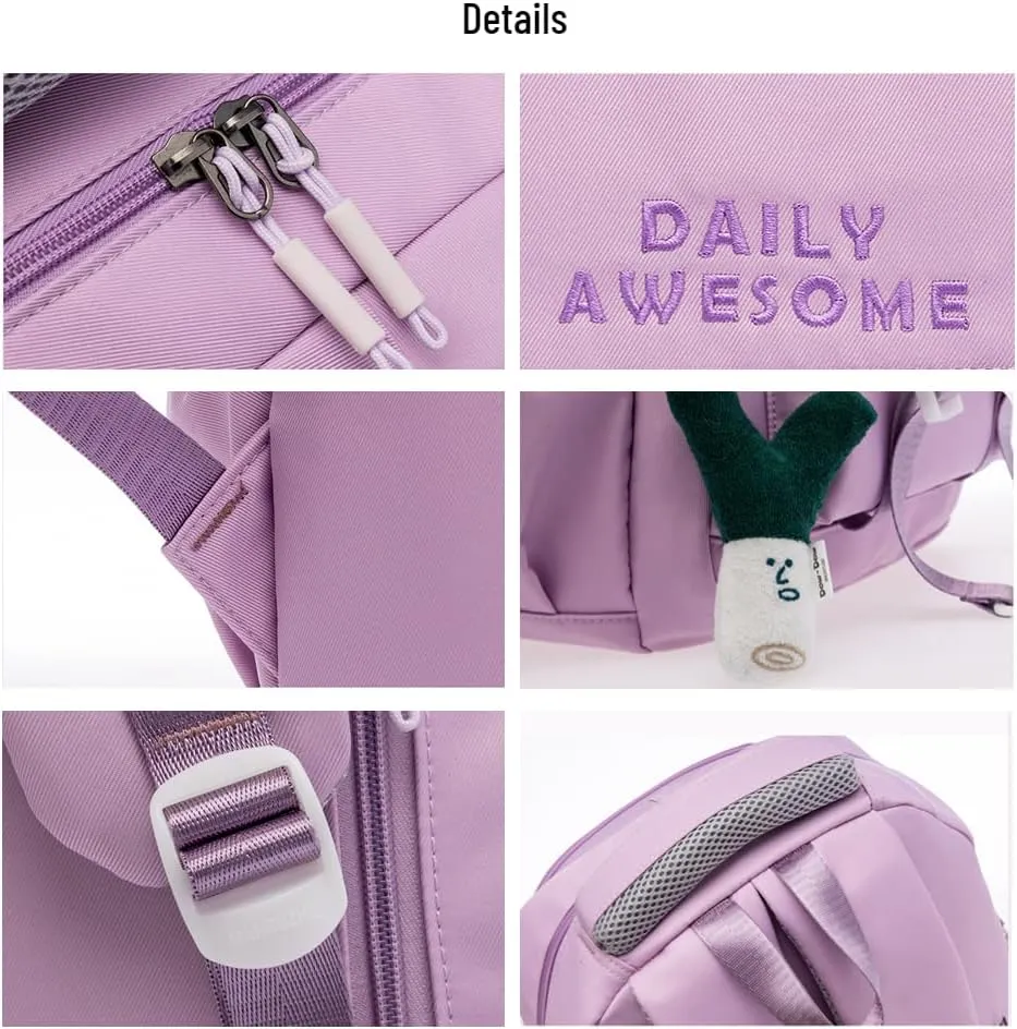 Kawaii Backpack with Cute Pendant Accessories Aesthetic Casual Travel Backpack Unisex 20L (blue)