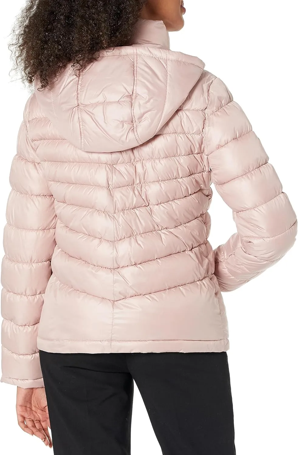 Kenneth Cole Women's Solid Hooded Puffer Jacket