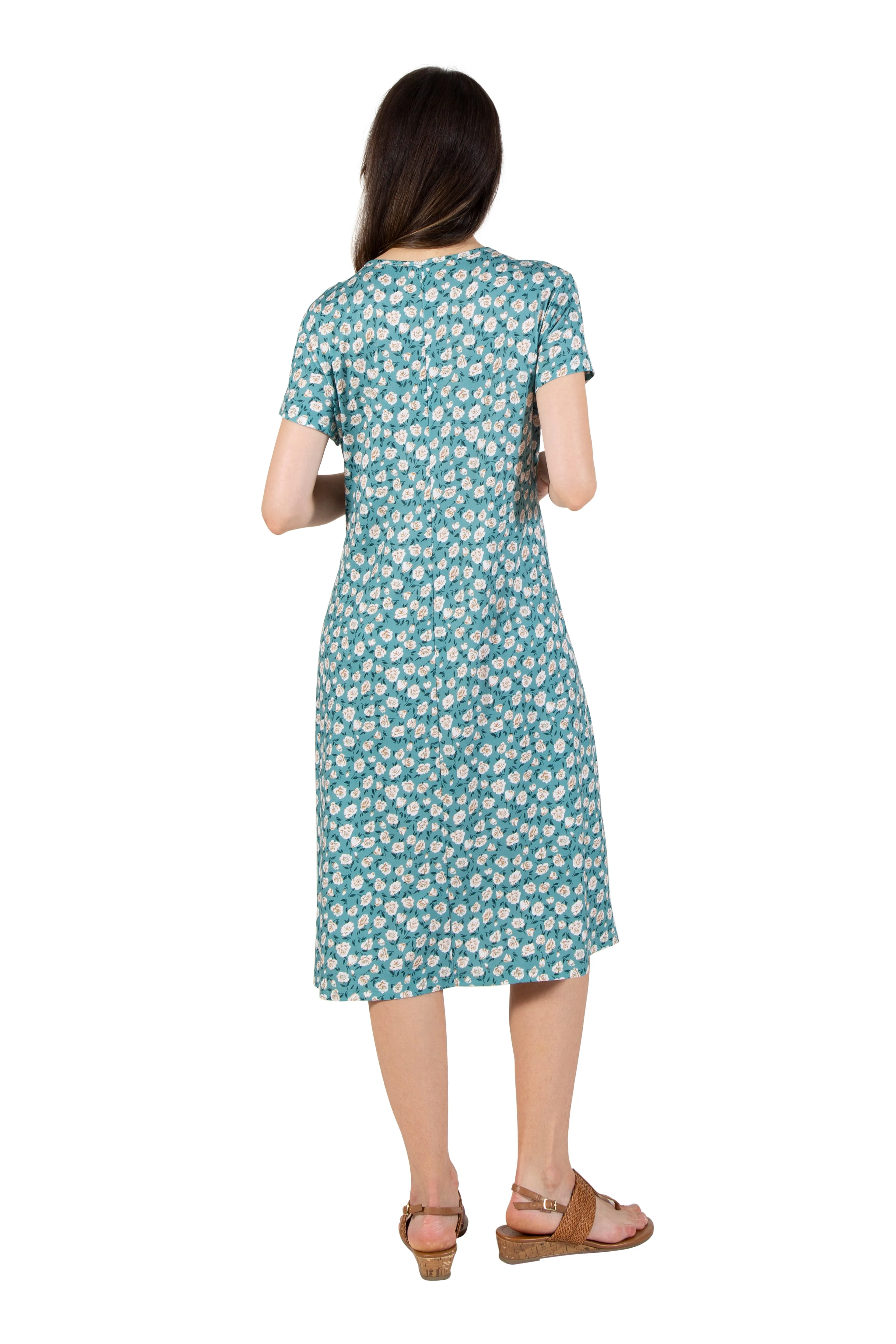 La Cera Wildflower Print Pleat Front Dress