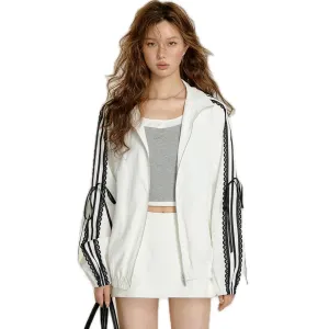 Lace Ribbon Sporty Jacket