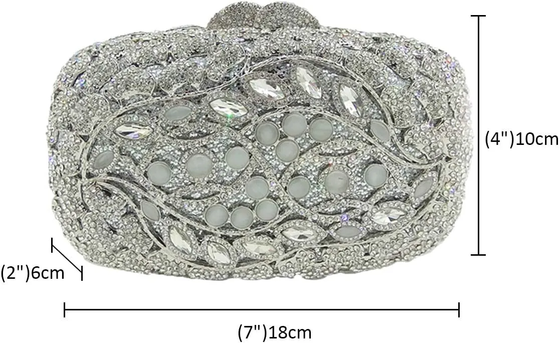 Ladies Evening-Bag Chain Rhinestone Clutch-Purse Wedding Luxury Handbag