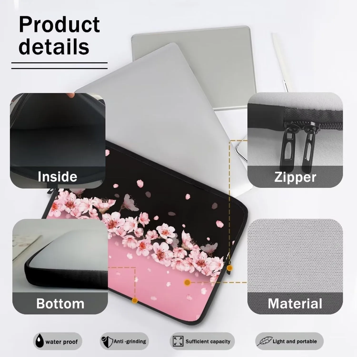 Laptop Bag, Casual Business Briefcases Waterproof Computer Bag Porable Handbag Office Work Accessories