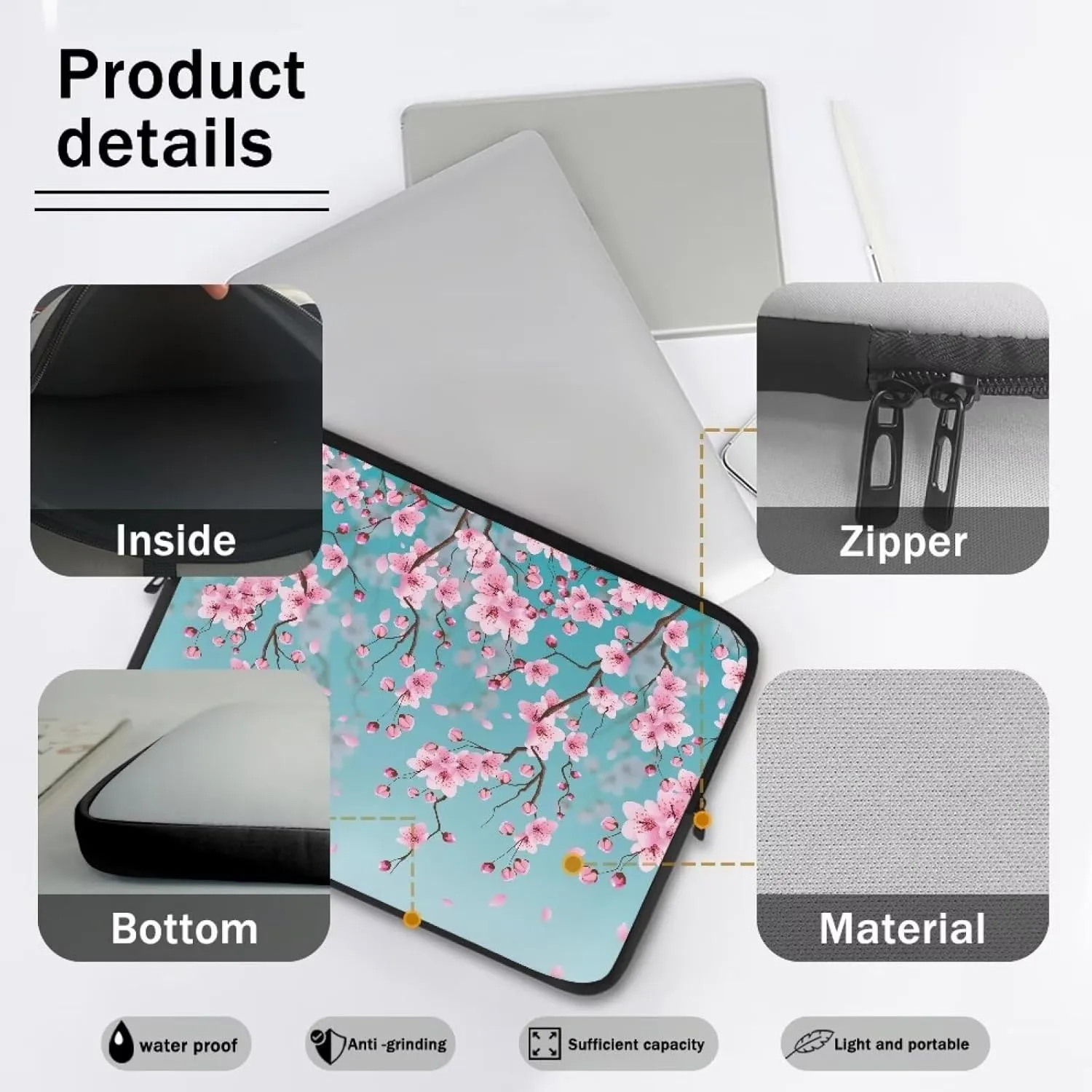 Laptop Bag, Casual Business Briefcases Waterproof Computer Bag Porable Handbag Office Work Accessories