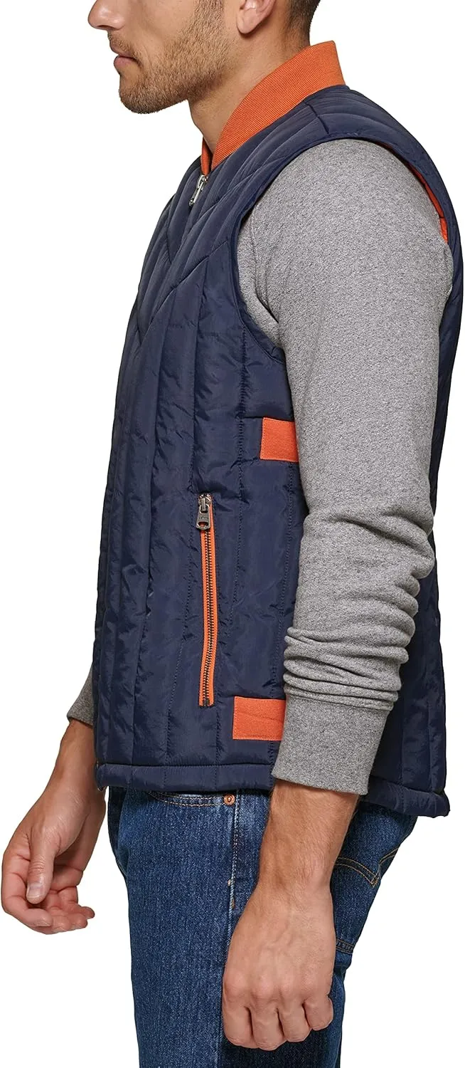 Levi's Men's Quilted Utility Vest with Contrast Detailing