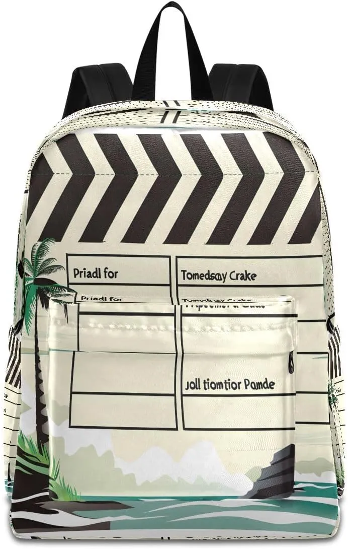 Lightweight School Backpack Bookbag Schoolbag Casual Daypack Storyboard for Travel with Bottle Side Pockets