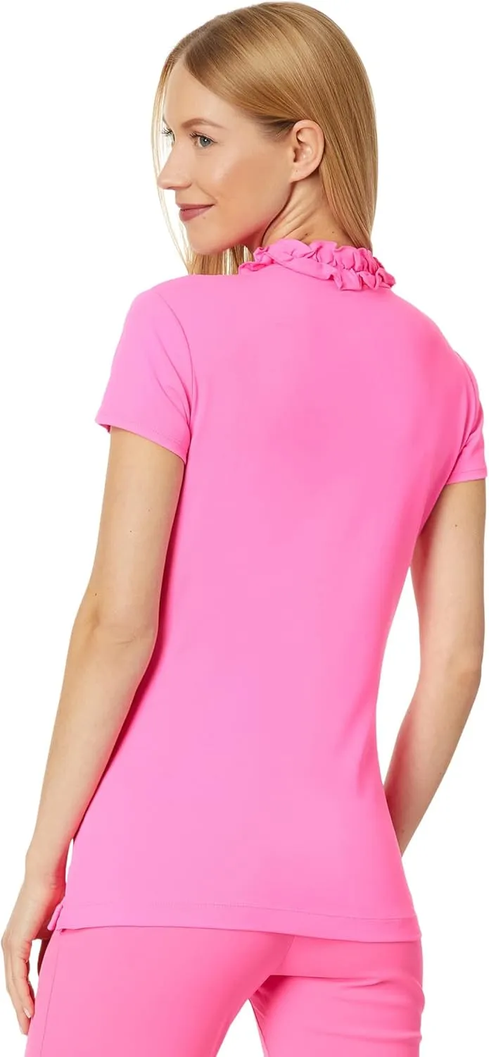 Lilly Pulitzer UPF 50 Luxletic Frida Ruffle Polo Top