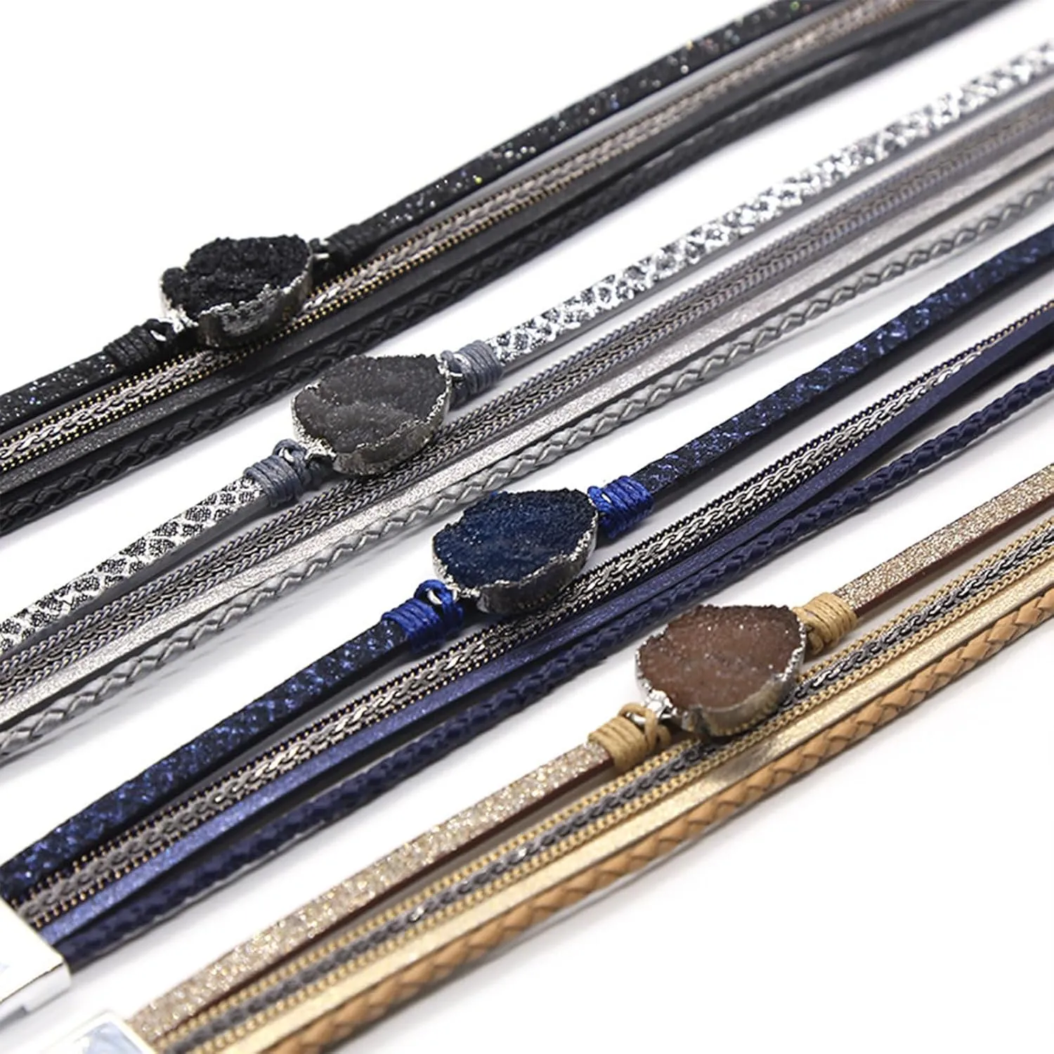 Long tiantian Leather Bracelets for Women Cross Leather Wrap Bracelets Western Boho Jewelry Gift for Women Trendy 2025