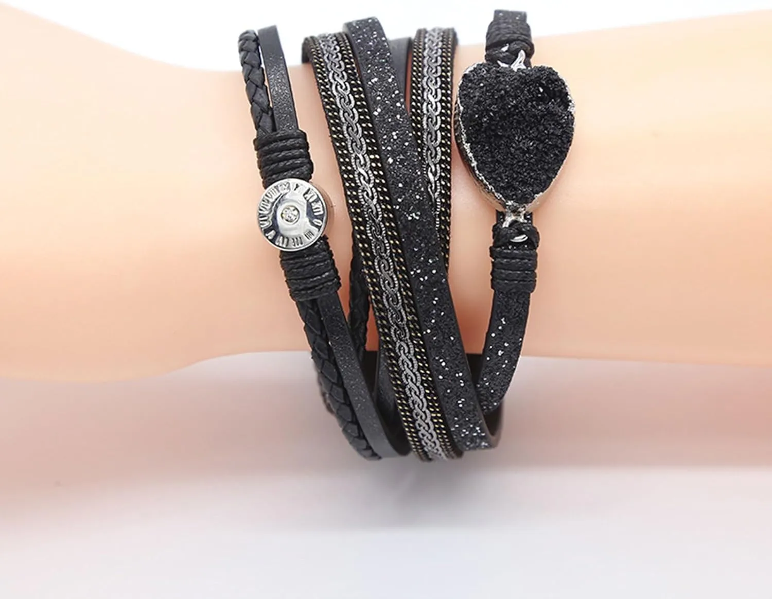 Long tiantian Leather Bracelets for Women Cross Leather Wrap Bracelets Western Boho Jewelry Gift for Women Trendy 2025
