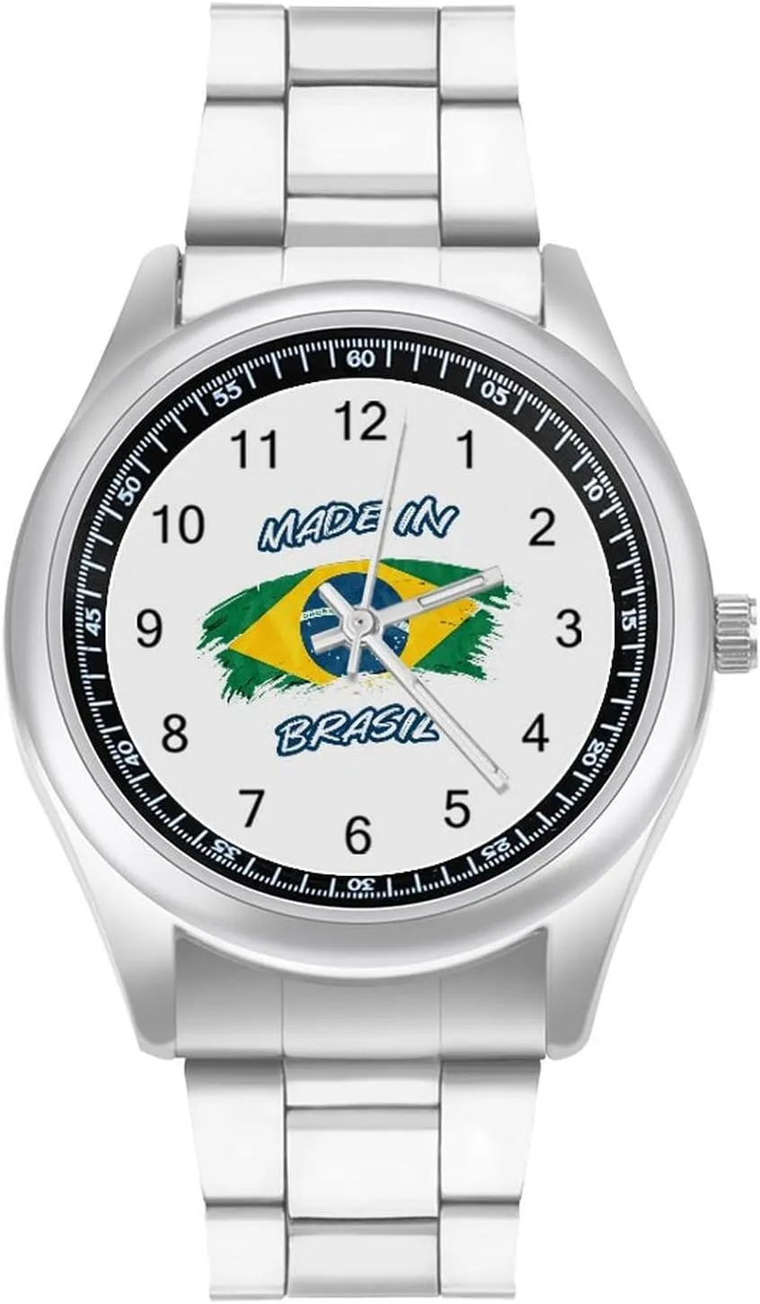 Made in Brasil Brazilian Fashion Classic Wrist Watches for Men Casual Business Dress Watch Unisex