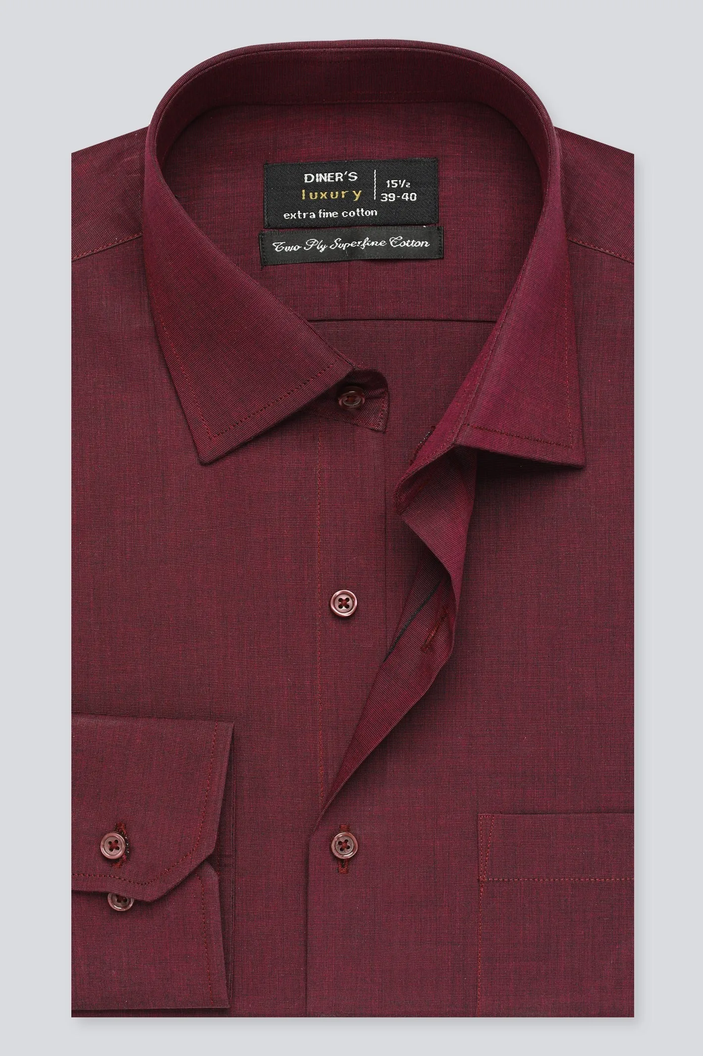 Maroon Texture Formal Shirt