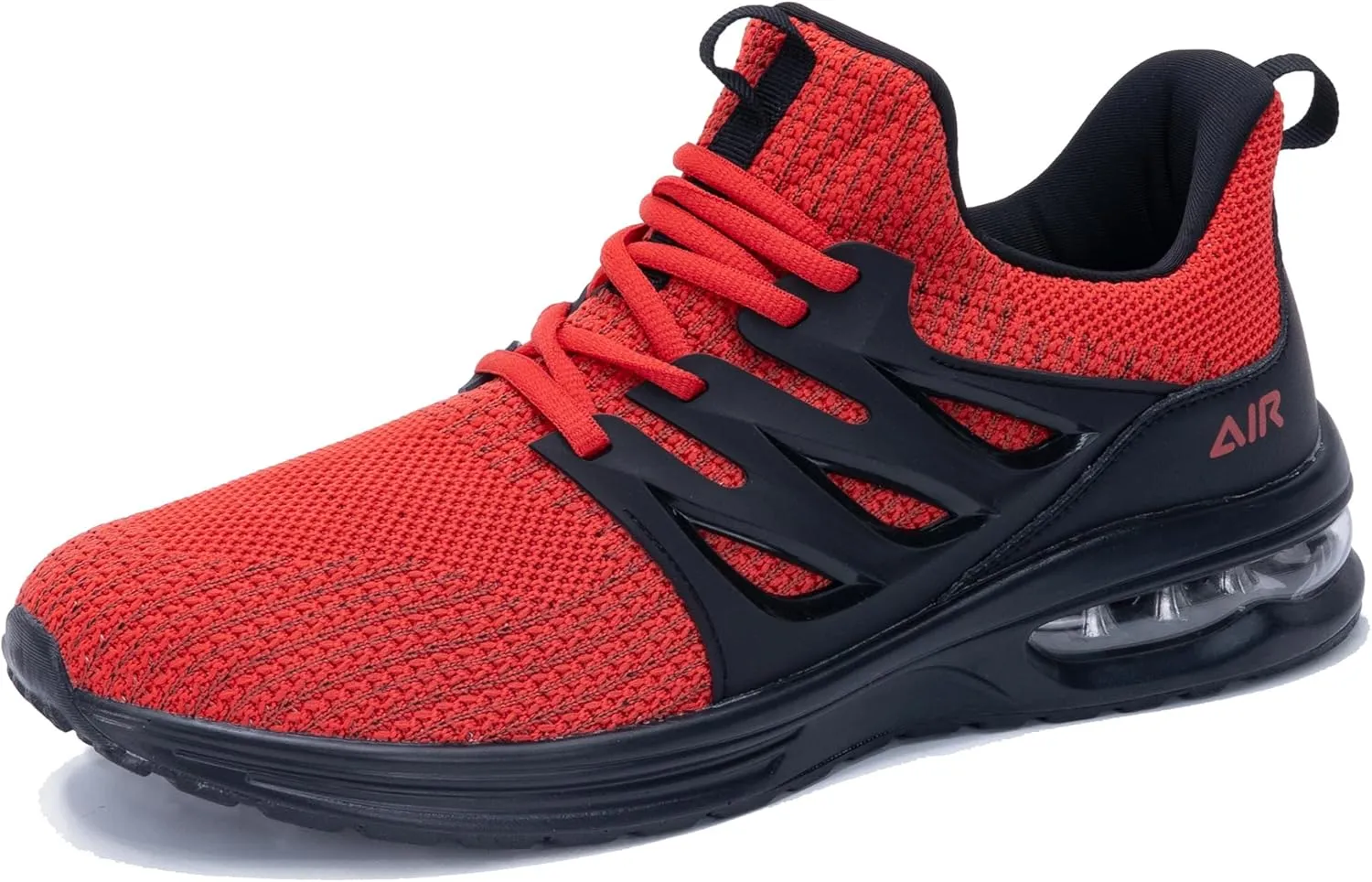 MEHOTO Men Running Shoes Air Tennis Athletic Sneakers Lightweight Breathable Walking Jogging Workout Gym Shoes for Men BlackRed, Size 10.5