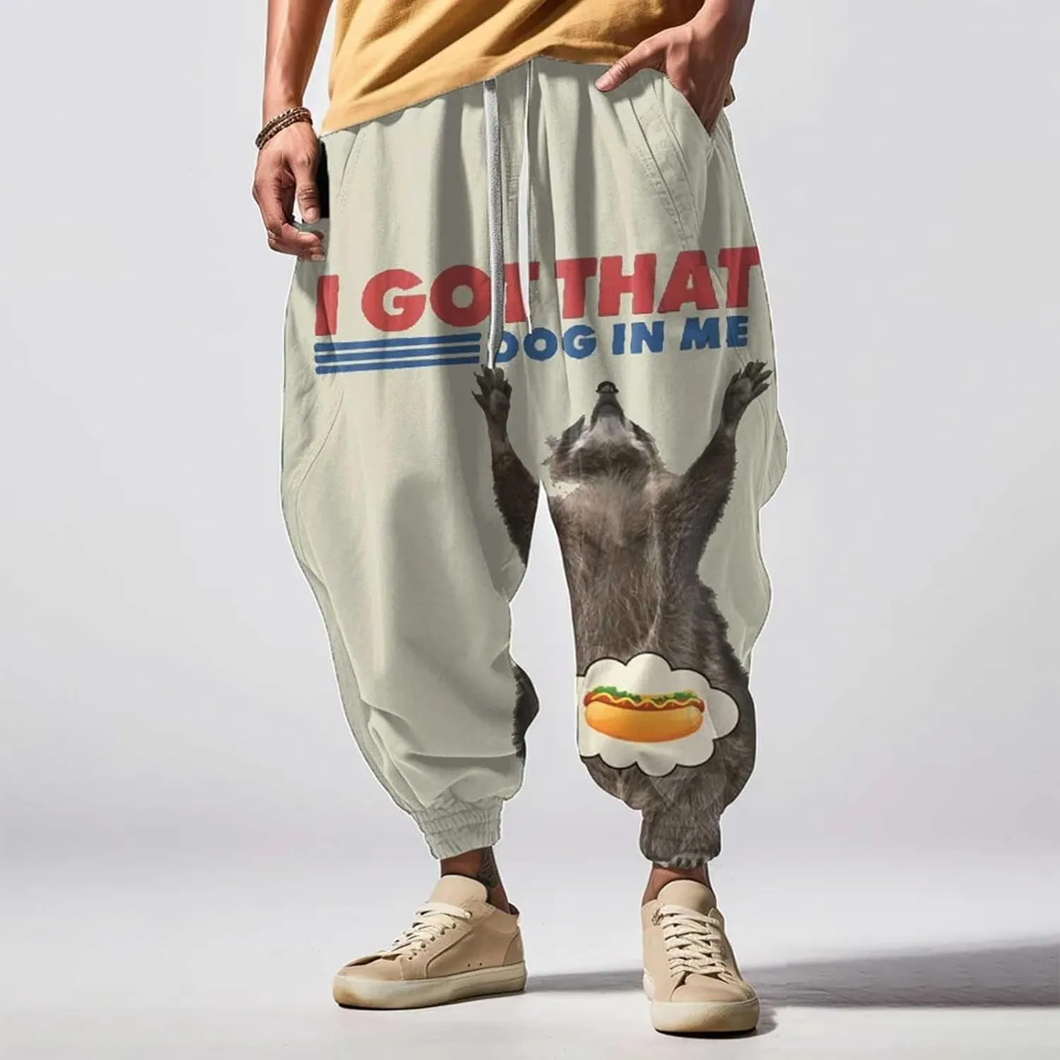 Men Hippih Harem Pants Fashion Street Feel Casual Sweatpants Mens Athletic Pants Hammer Pants Men's Yoga