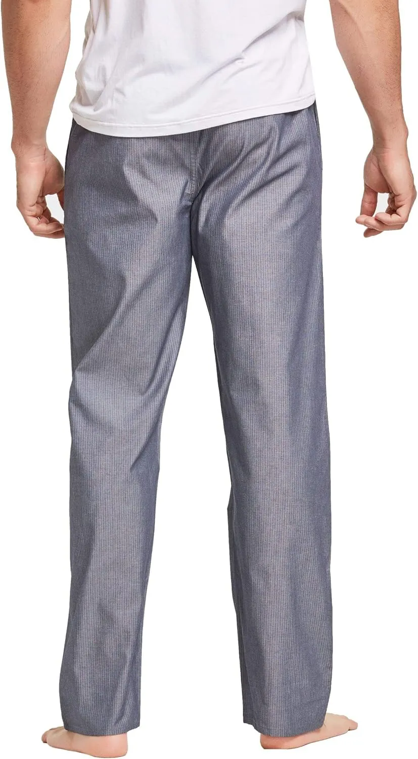 Mens 100% Cotton Pajama Pants Sleep Lounge Pajamas for Men Woven pj Pants
