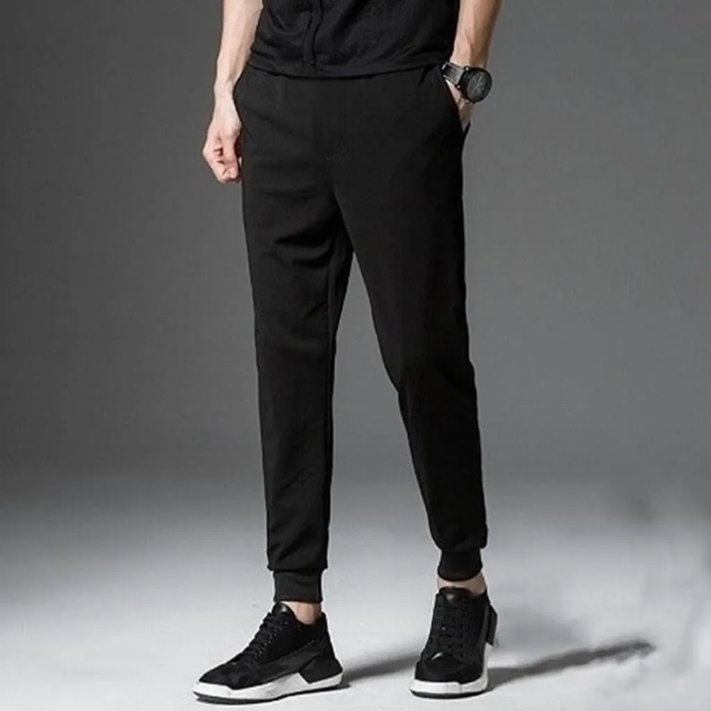 Men's Athletic Running Sweatpants Mens Pocket Trousers Beam Drawstring Men's Pants Men's Athletic Running Sweatpants