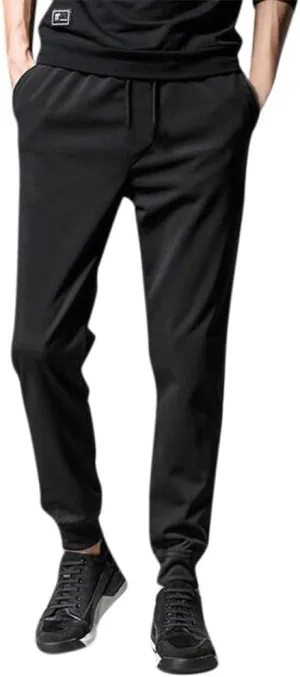 Men's Athletic Running Sweatpants Mens Pocket Trousers Beam Drawstring Men's Pants Men's Athletic Running Sweatpants