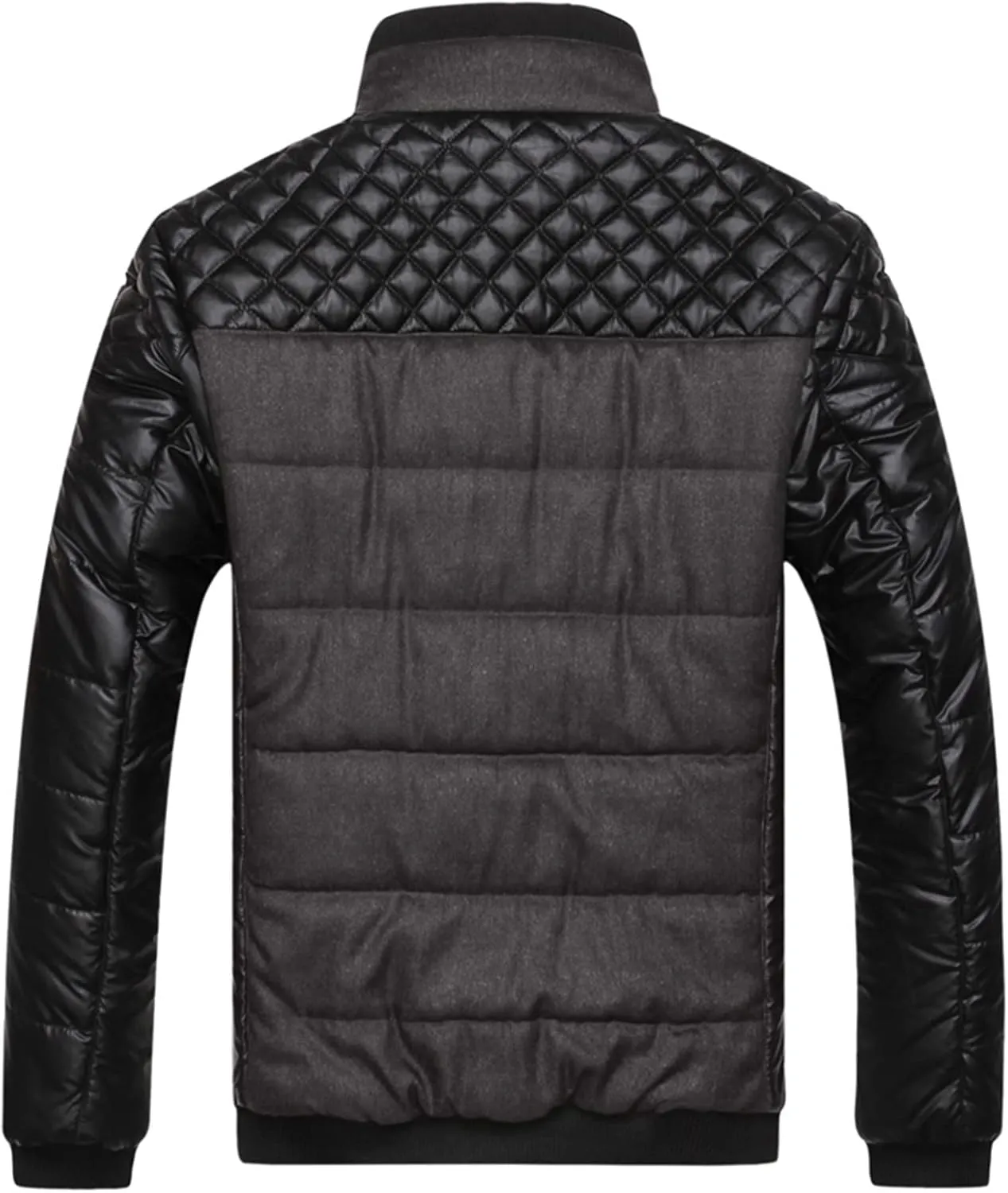 Mens Autumn And Winter Fashion Casual Diamond Coat Jacket Cotton Padded Jacket down Puff Jacket Men