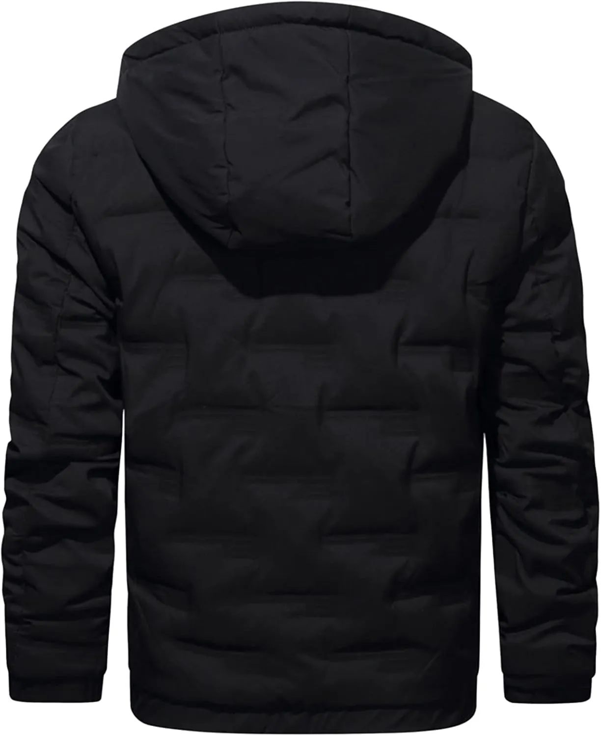 Mens Autumn And Winter Fashion Casual Solid Color Padded Warm Cotton Coat Cotton Padded Jacket Jackets Coats for