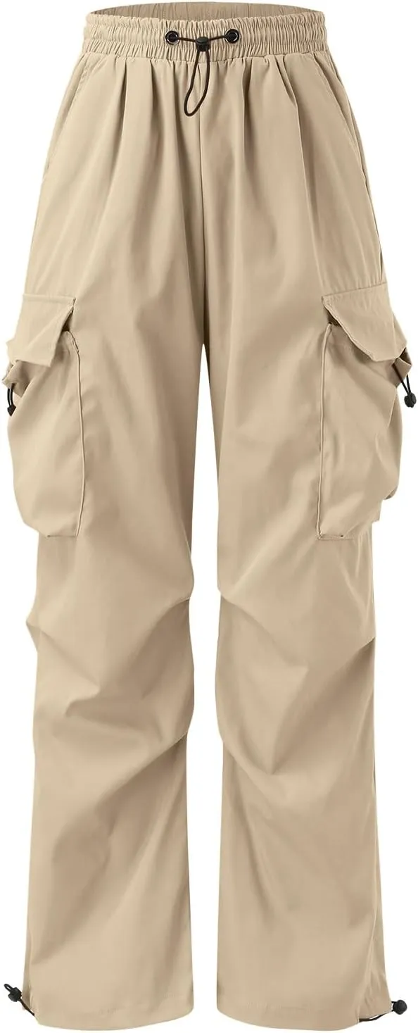 Mens Cargo Pant Elastic Waist Work Pant Multi Pockets Casual Stretchy Outdoor Pants