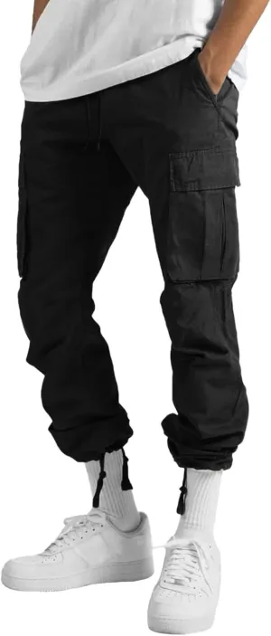 Men's Casual Cargo Pants Workout Joggers Trousers Loose Sports Trousers Casual Gym Workout Tactical Track Sweatpants