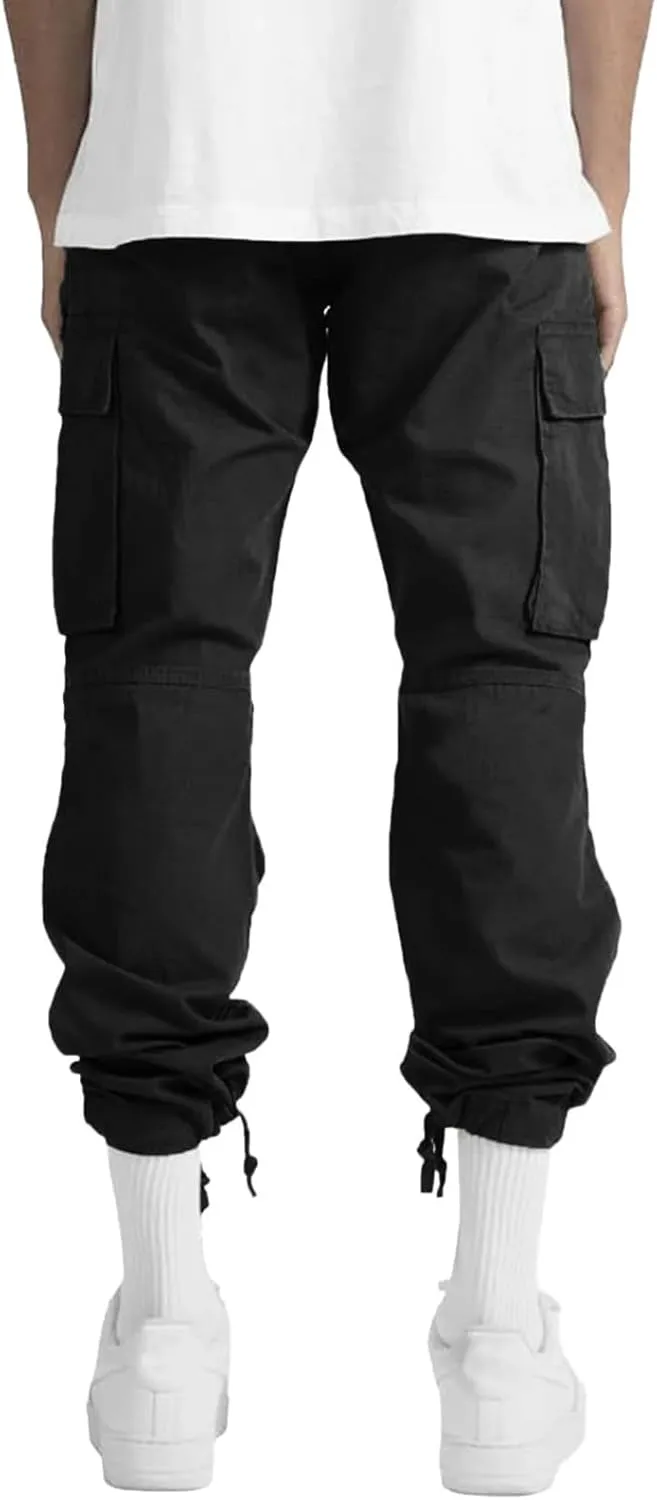 Men's Casual Cargo Pants Workout Joggers Trousers Loose Sports Trousers Casual Gym Workout Tactical Track Sweatpants
