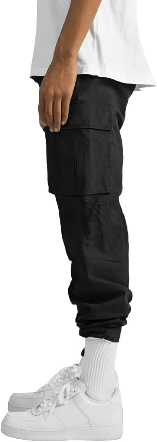 Men's Casual Cargo Pants Workout Joggers Trousers Loose Sports Trousers Casual Gym Workout Tactical Track Sweatpants