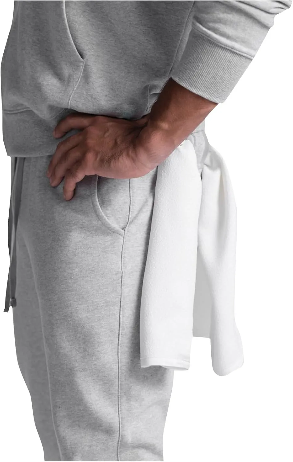 Mens Casual Pants with Pockets Chinos Pants Men Slim Fit Bound Feet Drawstring Elastic Waist Solid Color Sweatpants Trouser