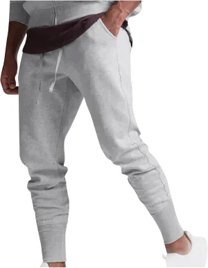 Mens Casual Pants with Pockets Chinos Pants Men Slim Fit Bound Feet Drawstring Elastic Waist Solid Color Sweatpants Trouser