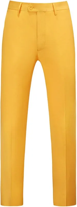 Mens Classic Basic Dress Pants Flat Front Skinny Stretch Chinos Casual Slim Fit Solid Color Straight Leg Suit Pants