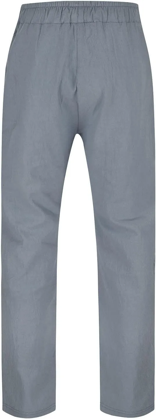 Mens Cotton Linen Drawstring Pants Summer Fashion Resort Wear Pants for Men 2024 Straight Lightweight Loose Fit Yoga Pants