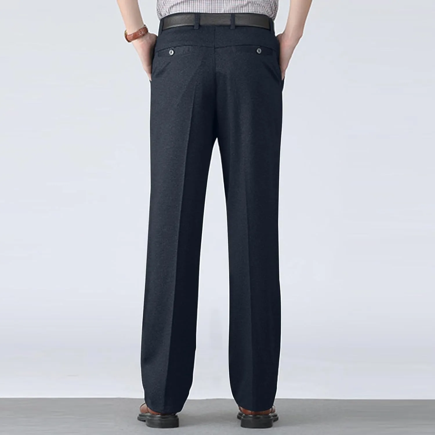 Mens Dress Pants Classic Business Casual Straight Leg Golf Pants Stretch Slim Fit Chino Pants with Pockets