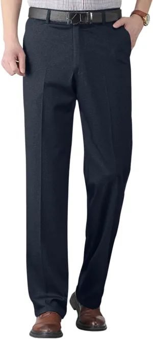 Mens Dress Pants Classic Business Casual Straight Leg Golf Pants Stretch Slim Fit Chino Pants with Pockets