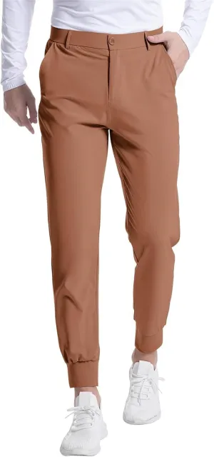 Men's Golf Joggers Pants Lightweight Stretchy Slim Fit Pants Casual Wear with Pockets for Golf Running Work Travel