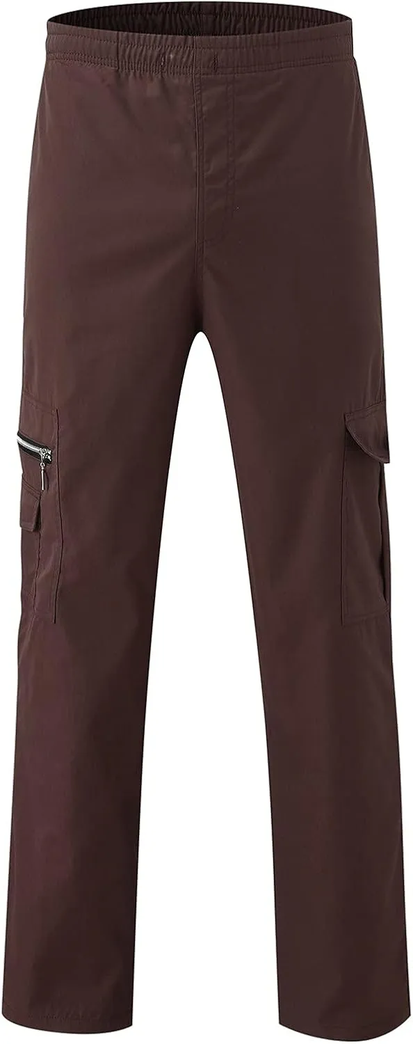 Men's Joggers Cargo Pants Drawstring Fashion Pants Sweatpants Casual Work Chino Pants with Pockets for Men
