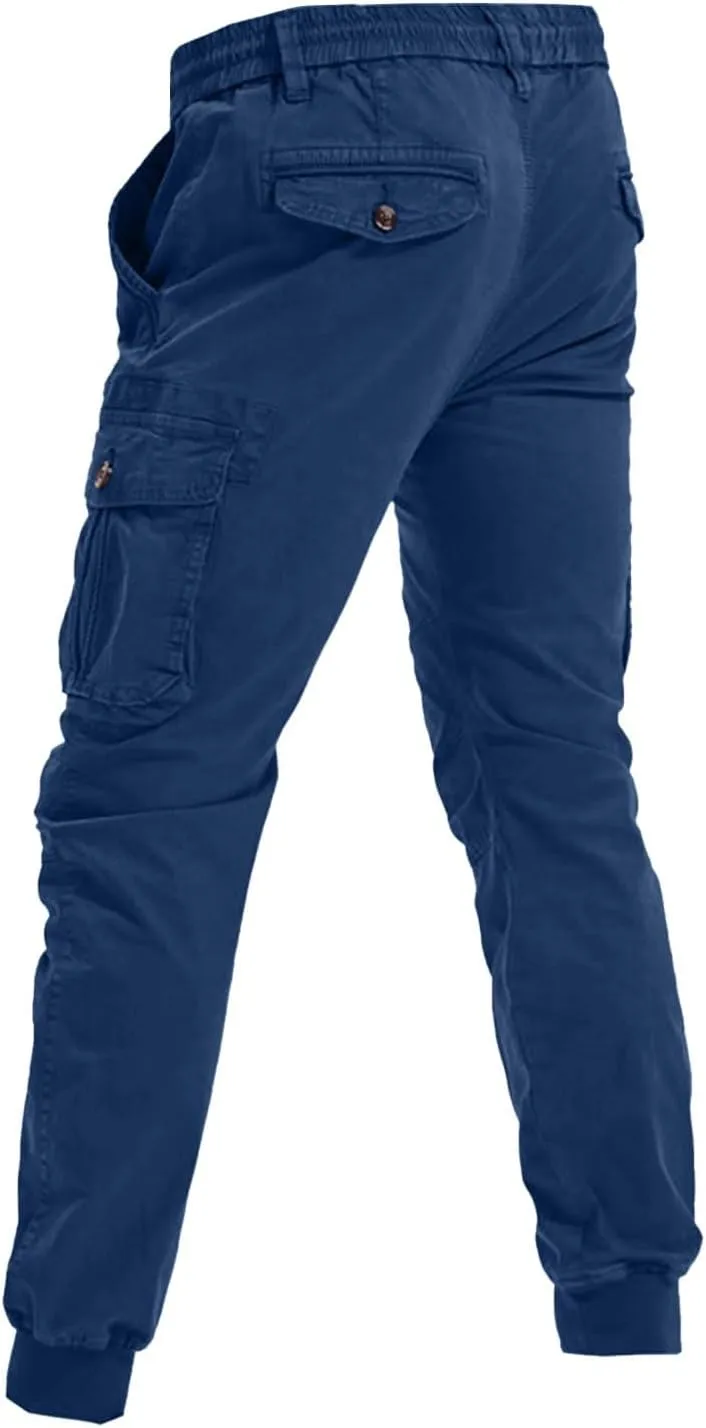 Men's Joggers Leggings Color Pants Casual Multi-Pocket Men's Trousers Tooling Solid Men's Pants Athletic Pants