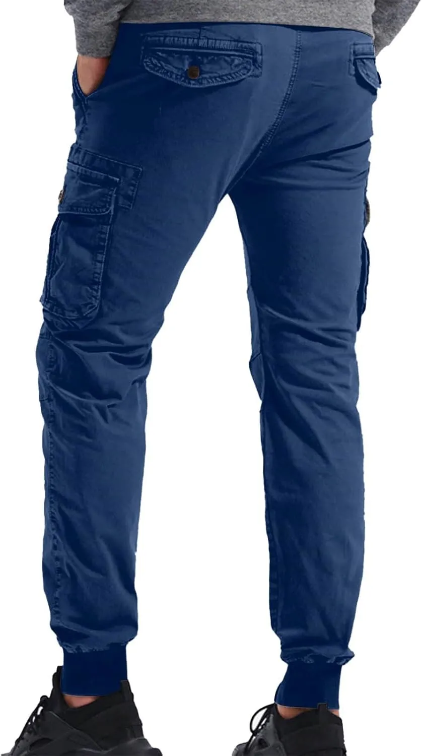 Men's Joggers Leggings Color Pants Casual Multi-Pocket Men's Trousers Tooling Solid Men's Pants Athletic Pants