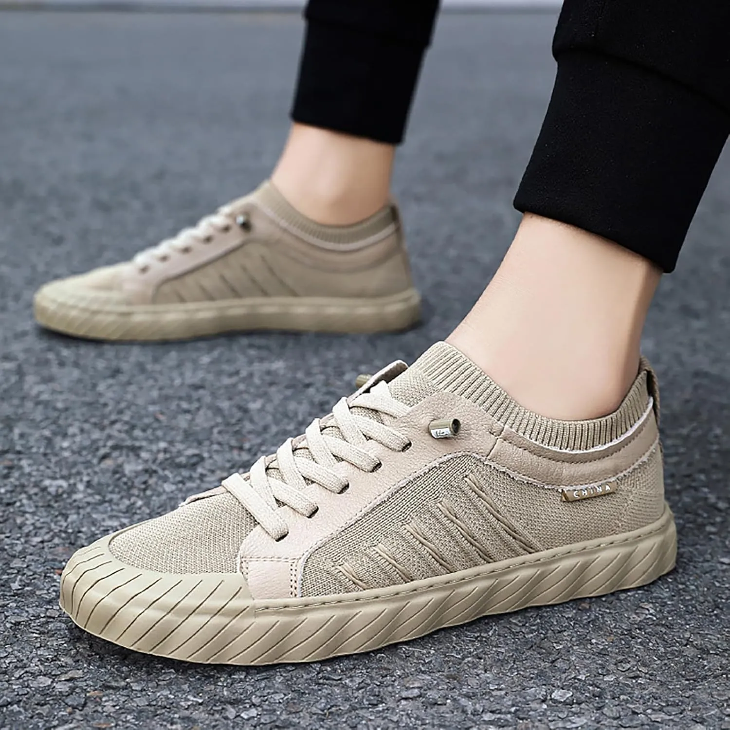 Men's Slip on Walking Shoes Comfortable Memory Foam Breathable Mesh Fashion Sneakers Non Slip Travel Jogging Workout Tennis Shoes Wide Width